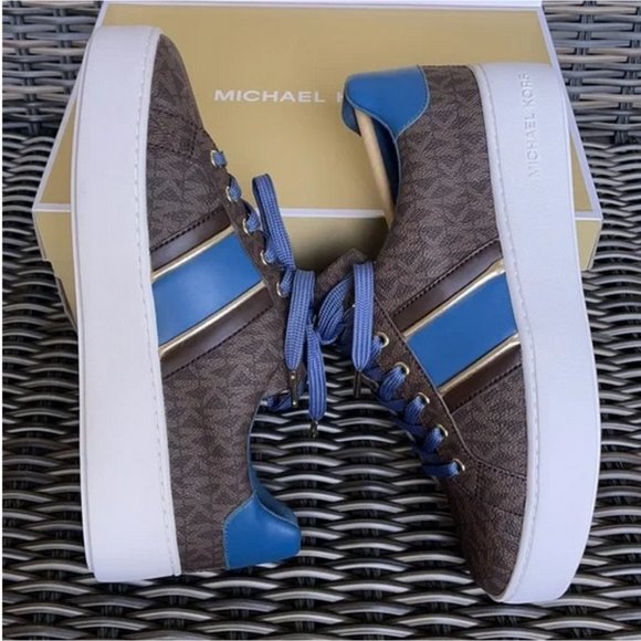 Michael Kors Poppy Stripe Lace Up MK Sig Small WMNS - Picture 13 of 16